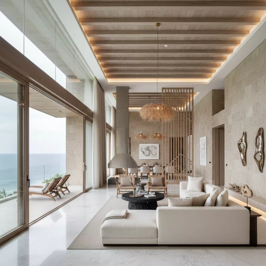 Элегантный интерьер апартаментов на Бали для аренды в luxury стиле
