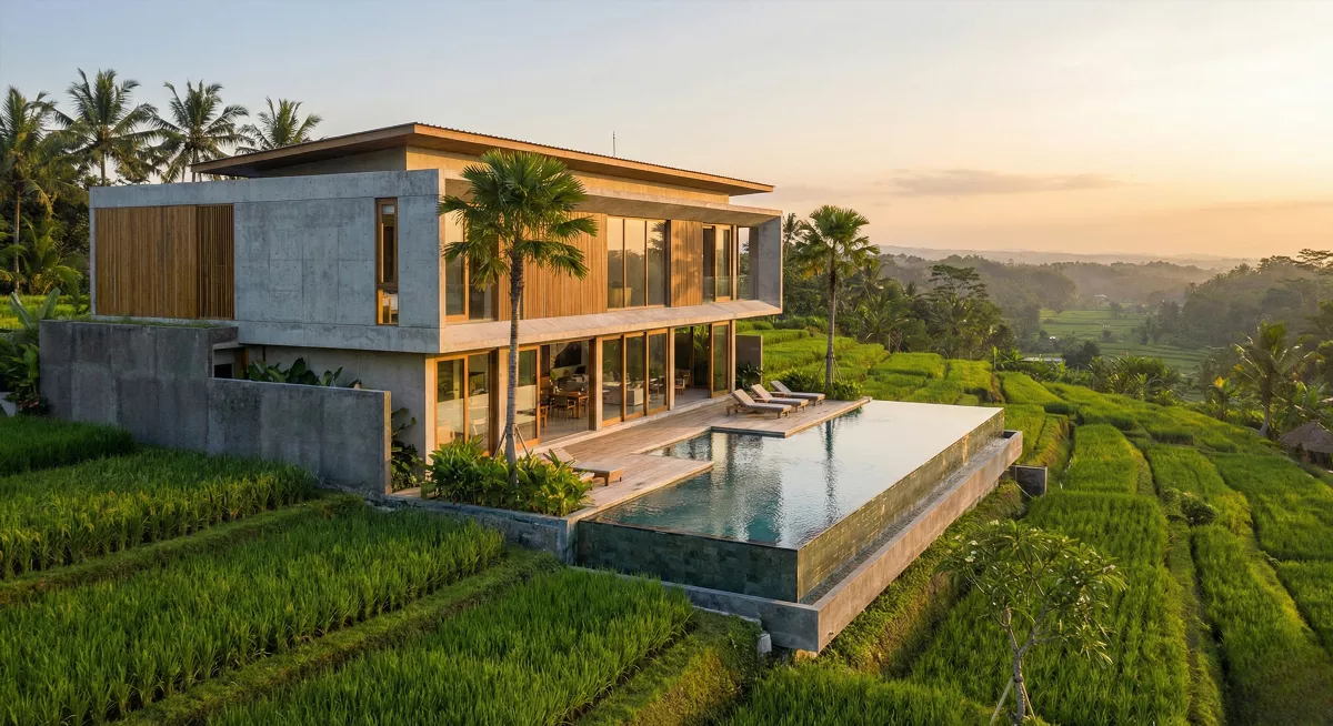 Роскошная вилла в Убуде среди рисовых террас Бали – премиум объект для аренды