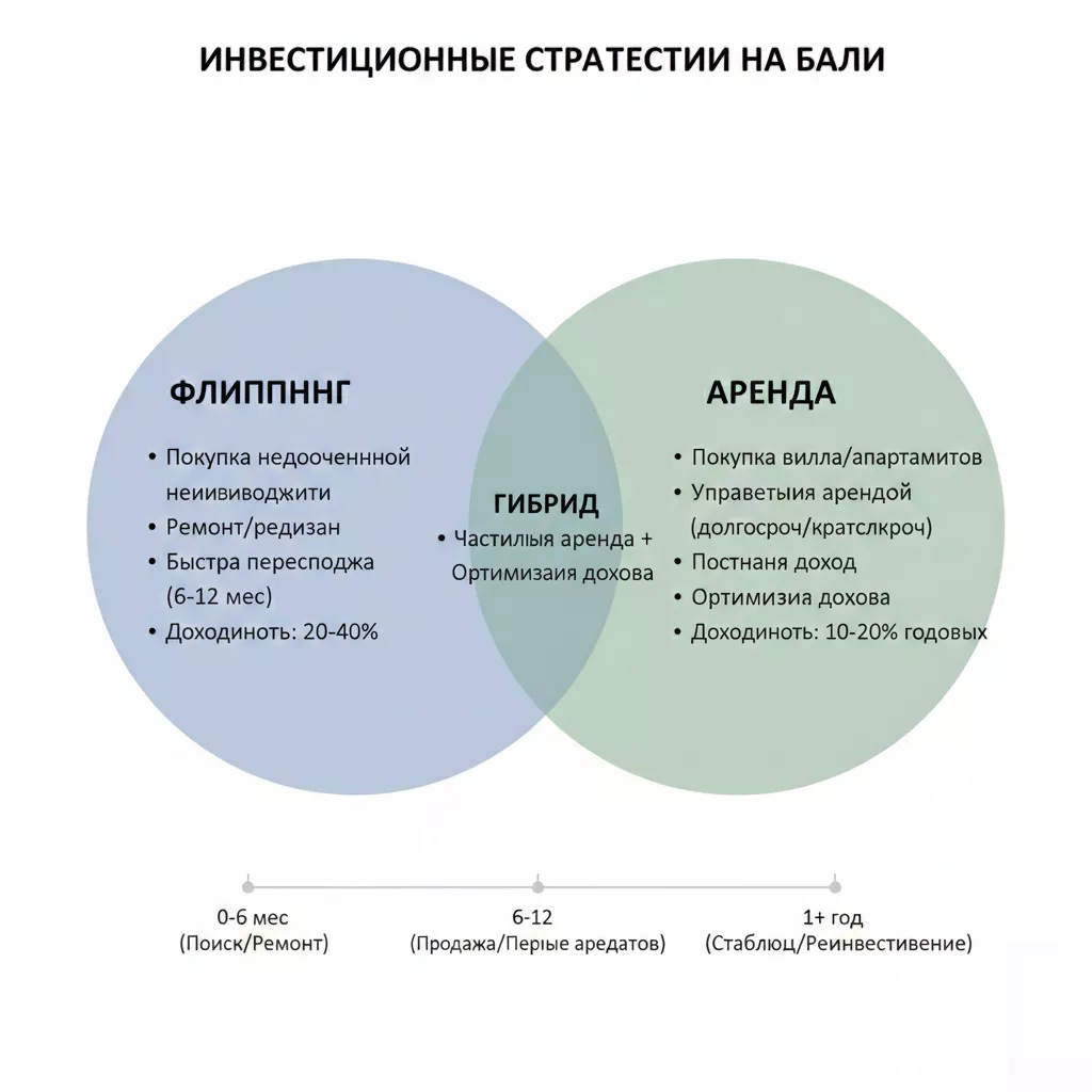 Сравнение флиппинг аренда Бали таблица параметры