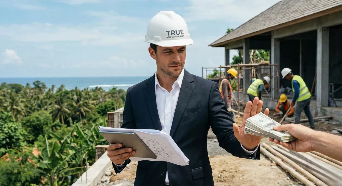 Эксперт TRE проводит Due Diligence на стройке Бали