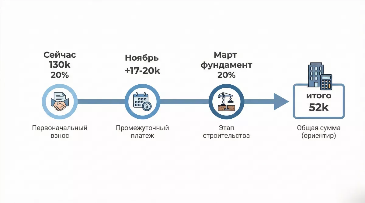 График платежей и этапы строительства виллы Убуд