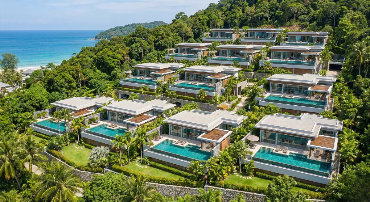 Аэриальный вид комплекса LAN Lucky Villas в Kata на Пхукете